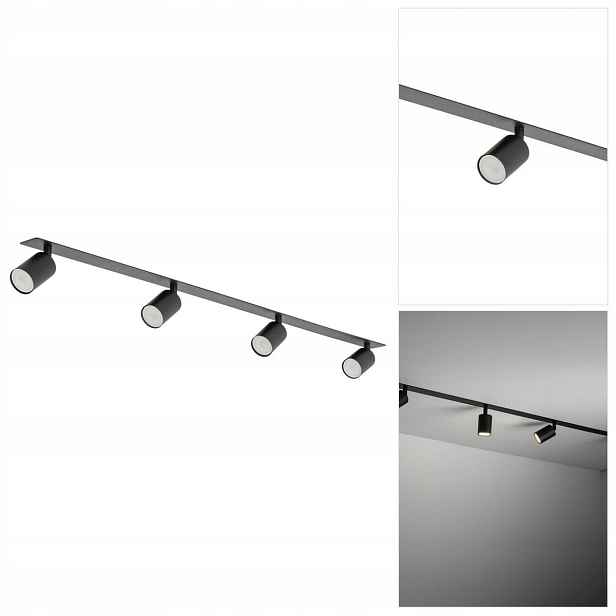 Stropní svítidlo černá Nex, pohyblivý spot do kuchyně, moderní Tk Lighting