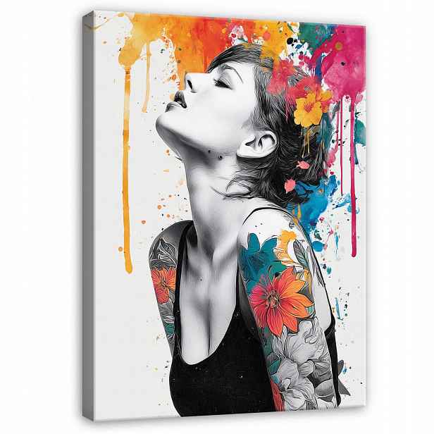 Wallarena OBRAZY Žena Abstraktní Barevné 60x40