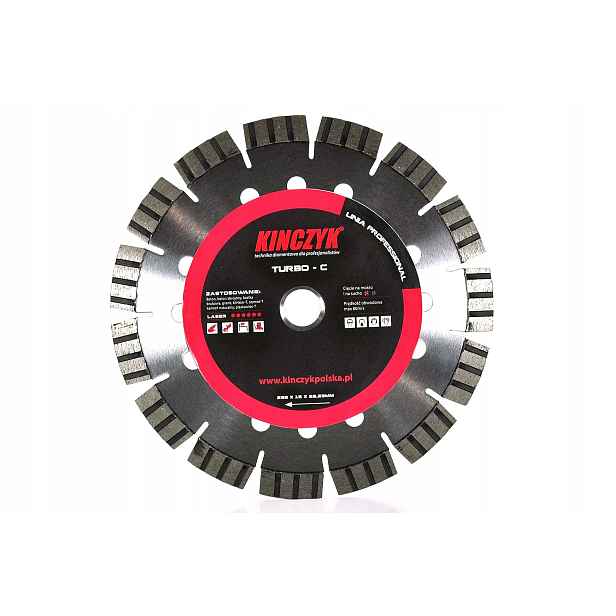 Diamantový Kotouč Kinczyk Turbo-c 230 MM Pro Betonu 22,2 Bruska