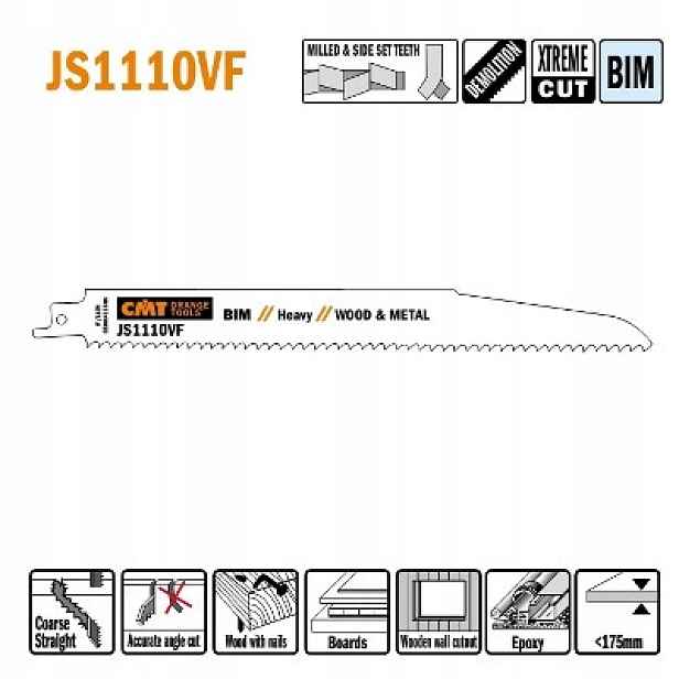 Cmt JS1210VF-5 Pila ocaska L 300 I 280 H 22 K 1,60 Ts 3,2-5