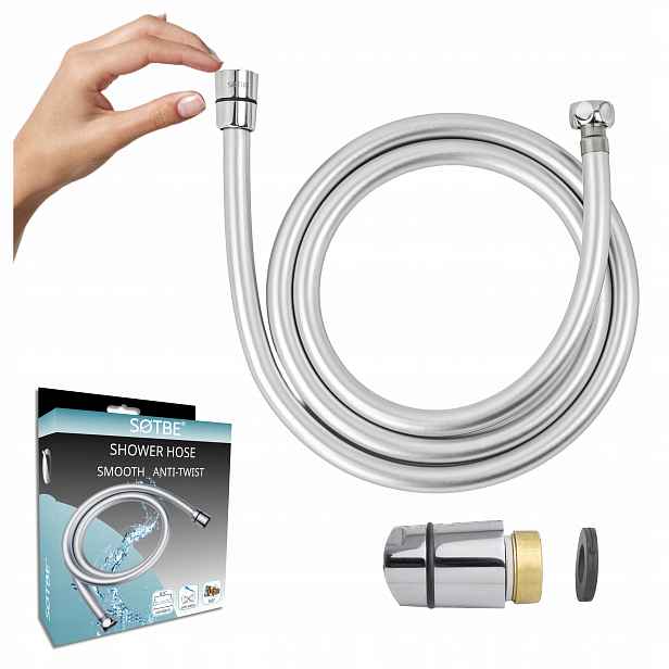 Hladký hadice kabel 150 cm, zesílený, proti zkroucení, pro sprchu, Odolný