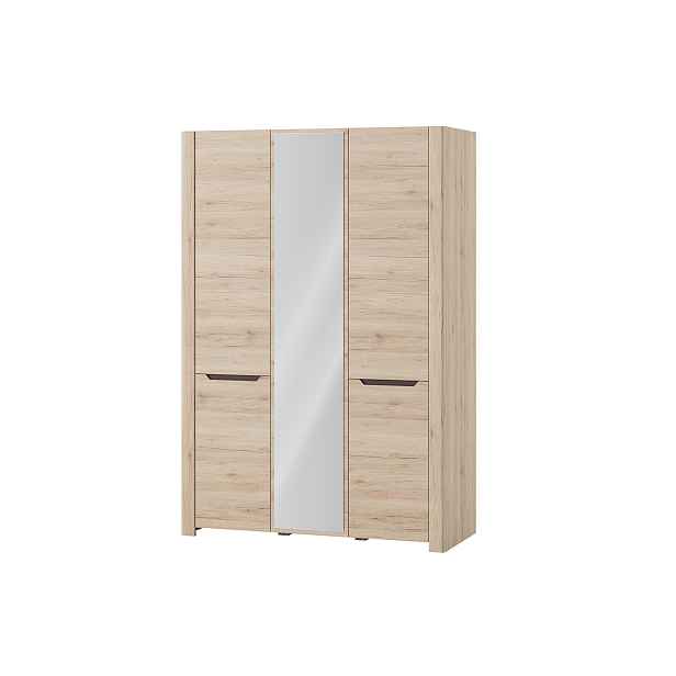 Szynaka Šatní skříň Desjo 06 140 cm se zrcadlem dub San Remo