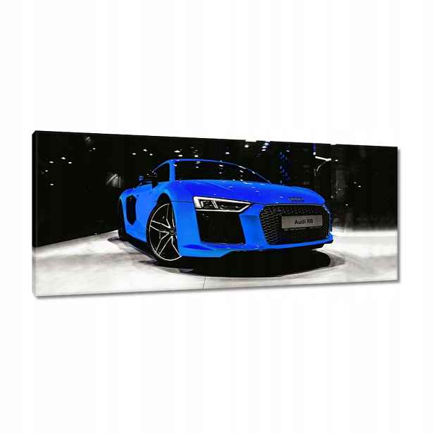 Obrazy 100x40 Modré Audi Audica R8