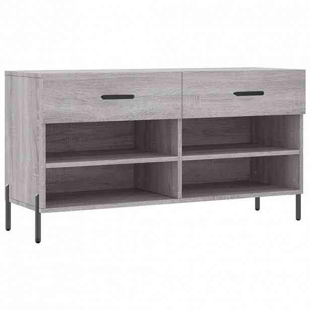 vidaXL Botník šedý sonoma 102 x 35 x 55 cm kompozitní dřevo