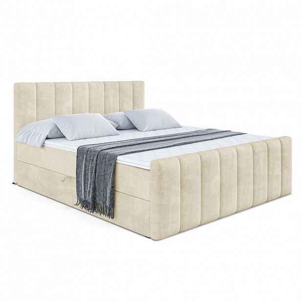 ALTDECOR AMERICKÁ postel OTTA-Z – 200 x 200 cm – H3 – béžová
