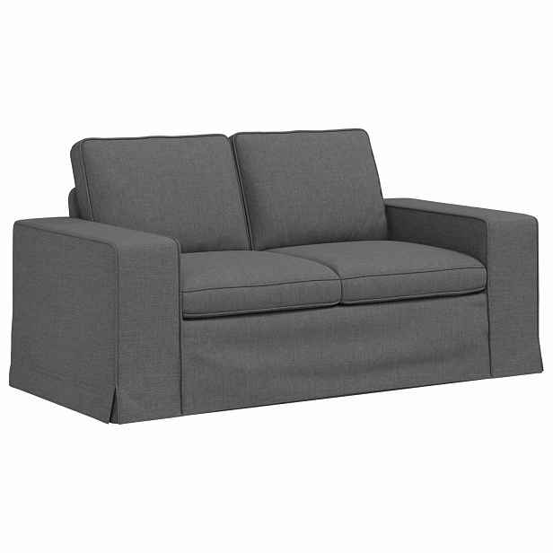 vidaXL Pohovka Tmavě šedá 162 x 80 x 82 cm textil