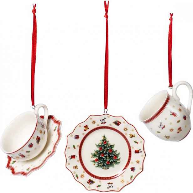 Villeroy & Boch Toy´s Delight Decoration vánoční závěsná dekorace, servis, 3 ks