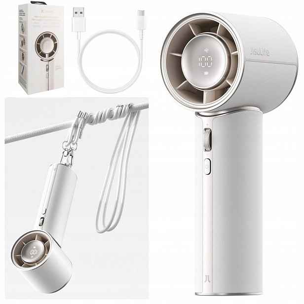 Bezdrátový ventilátor Větráček Výkonný Malý Usb-c 100 režimů 7.6 m/s