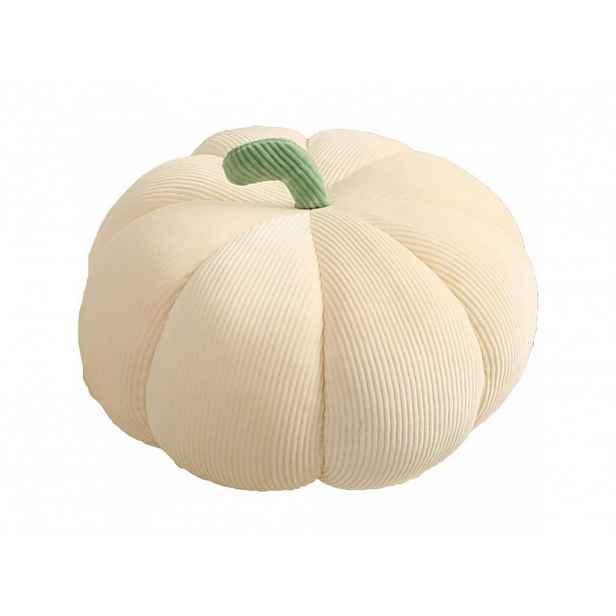 Dekorační polštář ve tvaru dýně PUMPKIN 35 cm, krémový