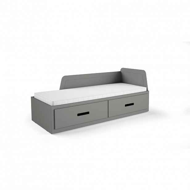 MASSENO POSTEL MILANA 80X200 s úložným prostorem, Antracit