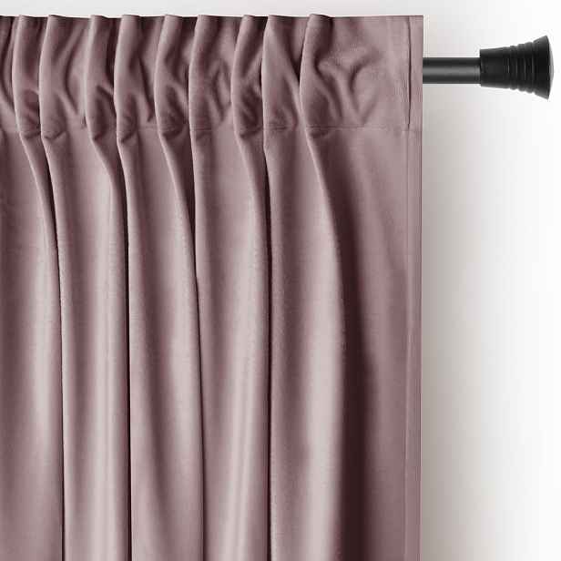 Světle hnědý sametový dimout závěs 140x270 cm Pleat – Restilo