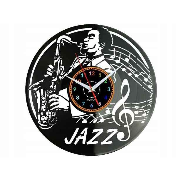 Jazz Dárek Originální dekorace do domu Hodiny z vinylové desky