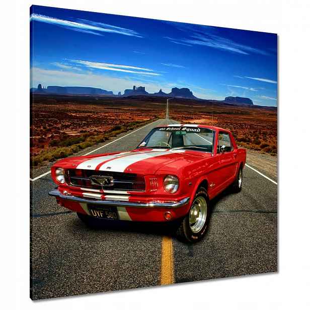 Obrazy 90x90 Červený Ford Mustang Usa