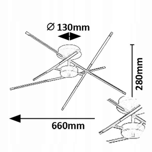 stropní svítidlo Led Závěsná Stropní Svítidlo 40W 66 cm Černá Zora Rabalux
