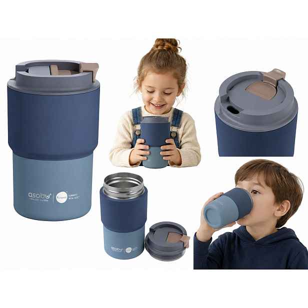 Termohrnek Asobu Coffee Express BF52 360 ml keramický Pastelově modrý
