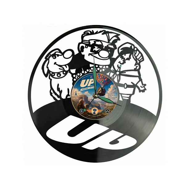 Up Odlet Dárek Originální dekorace do domu Hodiny z vinylové desky
