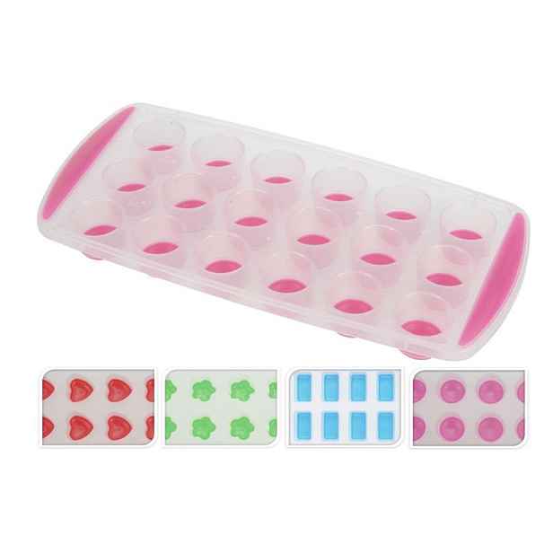 forma na led -18tvarů, 4barvy, měkčené dno