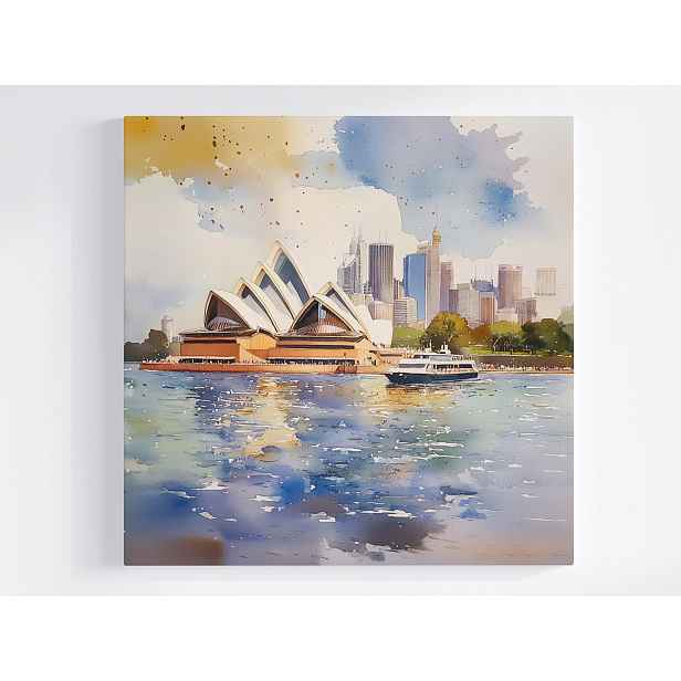 Obraz Na Plátně Kanasa Město Sydney Austrálie Opera Panorama Pohled 50x50