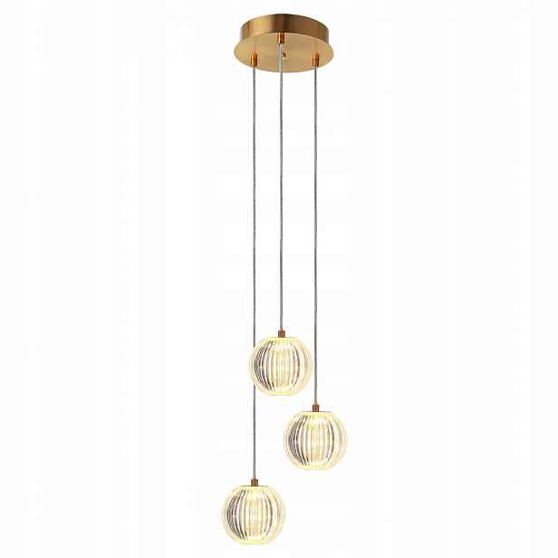 Závěsná lampa Brillant 3 zlatá Led Cct