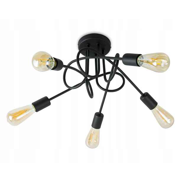 Závěsná Stropní Lampa Moderní Pavouk Černá E27