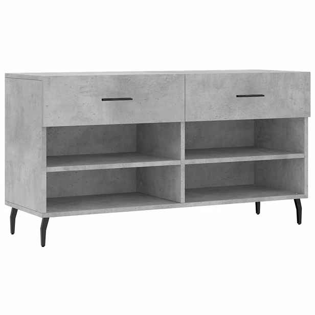 vidaXL Botník betonově šedý 102 x 35 x 55 cm kompozitní dřevo
