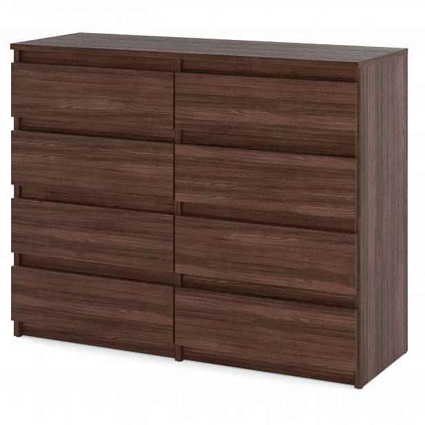Komoda Se Zásuvkami Dub Wenge 120 CM, Moderní Skříňka Do Obývacího Pokoje