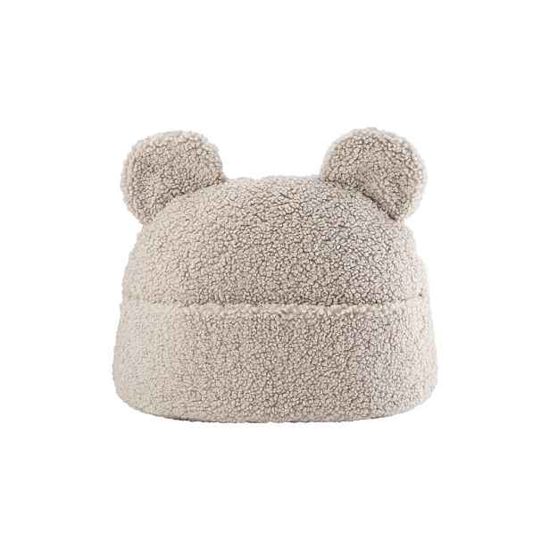 Světle hnědý dětský pohovkový polštář z textilie bouclé Teddy Pouch – Wigiwama
