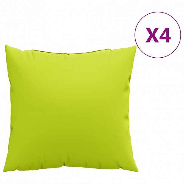 vidaXL Polštáře na pohovku 4 ks světle zelené 60 x 60 cm látkové
