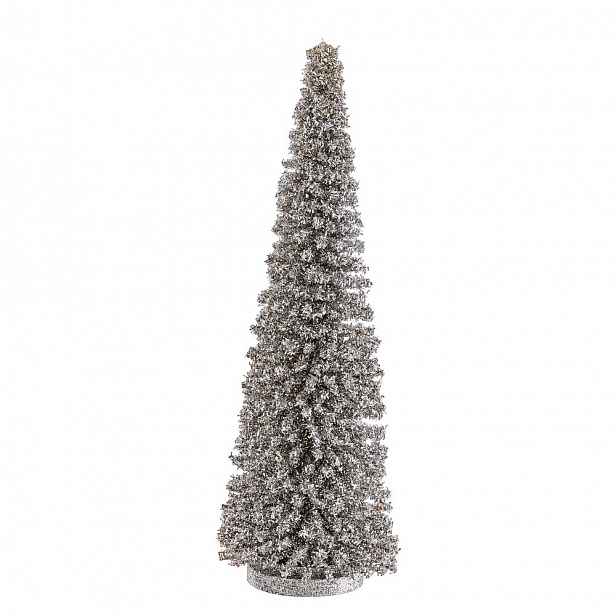 X-MAS Dekorační jedle třpytivá 45 cm - stříbrná