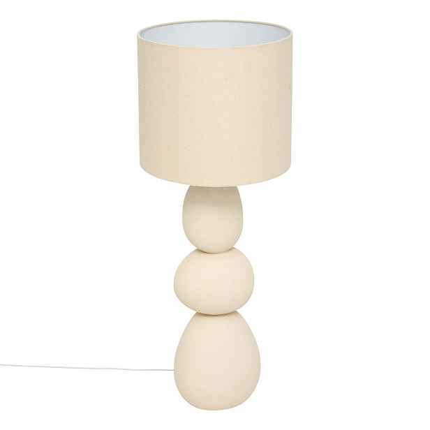Keramická Podlahová Lampa Béžová 100 CM E27 Stojací Lampa Do Obývacího Pokoje