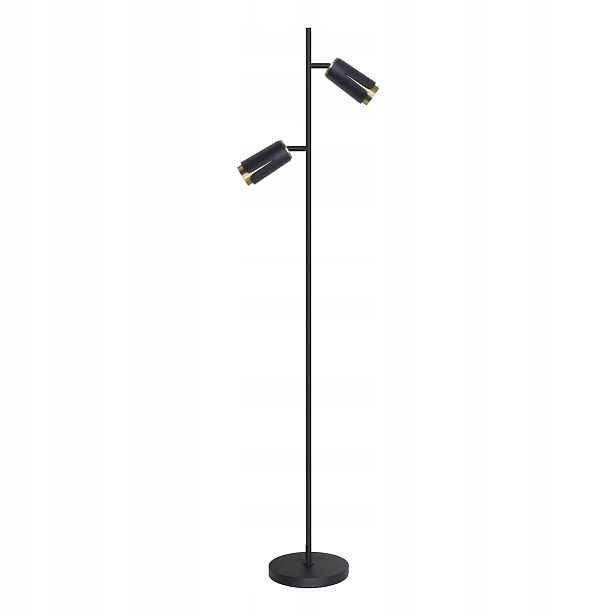 Milagro Stojací podlahová lampa Flower ML0269 Černá Zlatá 2xGU10 150 cm