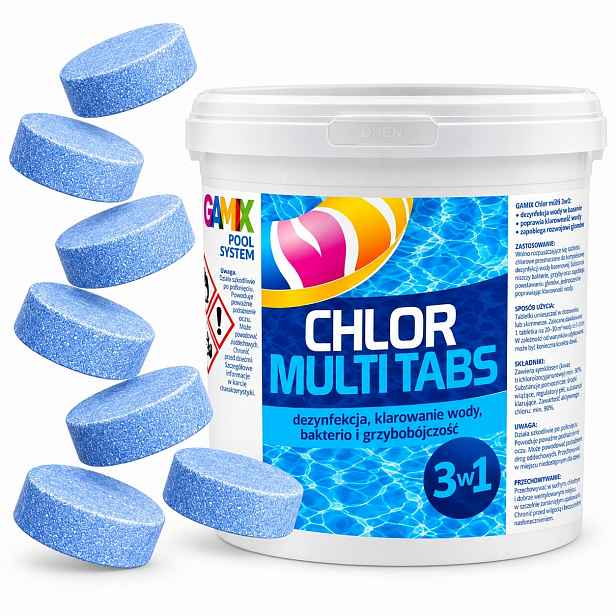 Dezinfekce Vody Chlor 3V1 5KG Tablety 200G 25X200G Do Bazénu Intex