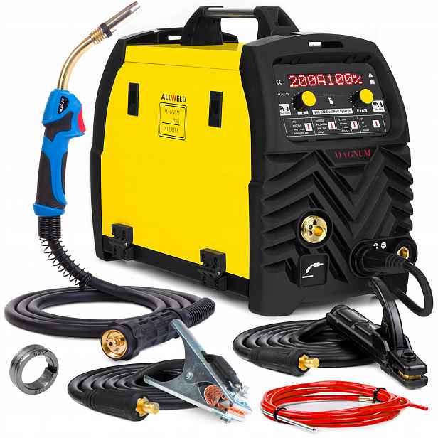 Poloautomatický Svařovací Stroj Magnum Mig 222 Dual Puls Synergie Mma Tig 200A 230V