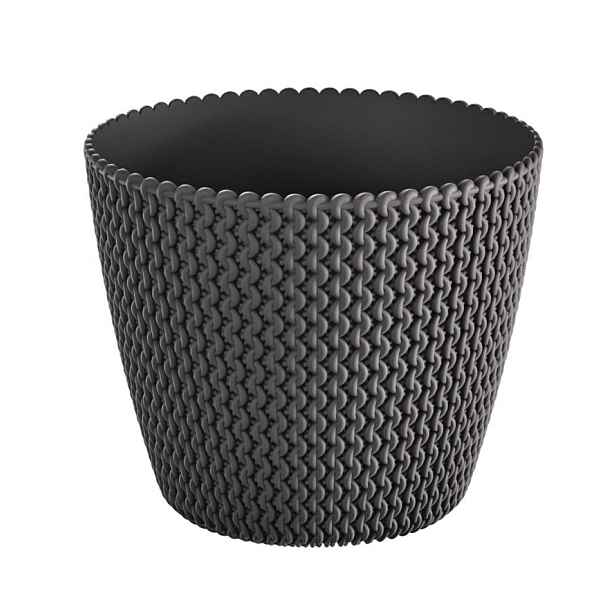 Prosperplast Květináč Splofy antracit, varianta 18,7 cm