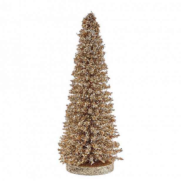 X-MAS Dekorační jedle třpytivá 28 cm - zlatá