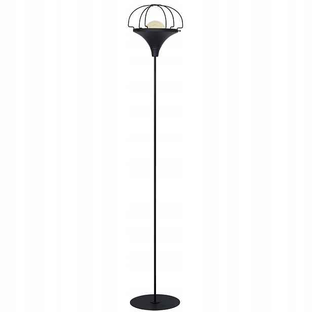Stojací lampa loftová černá kovová do obývacího pokoje 175 cm Aldex
