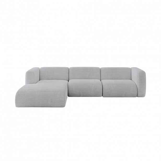 ALTDECOR ROHOVÁ SEDAČKA S LEVOU OTOMANOU MIRA-L2 318x179x89 Šedá Manšestr