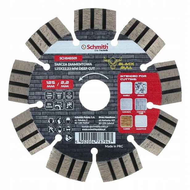 Diamantový kotouč 125x22.23 mm Deep Cut Black Bull