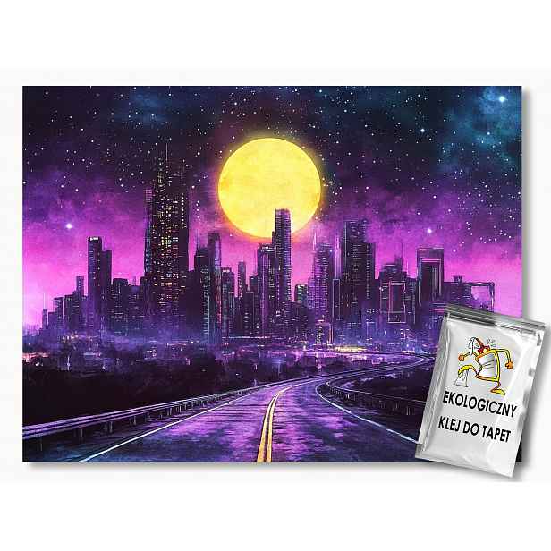 Fototapeta Flizelina Gaming Sci Fi Cyberpunk Město Noc Neon 254x184 130g