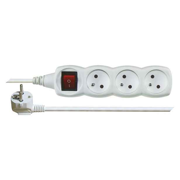 Kabel prodlužovací s vypínačem 3zásuvka Emos 5 m 1 mm2 IP 20