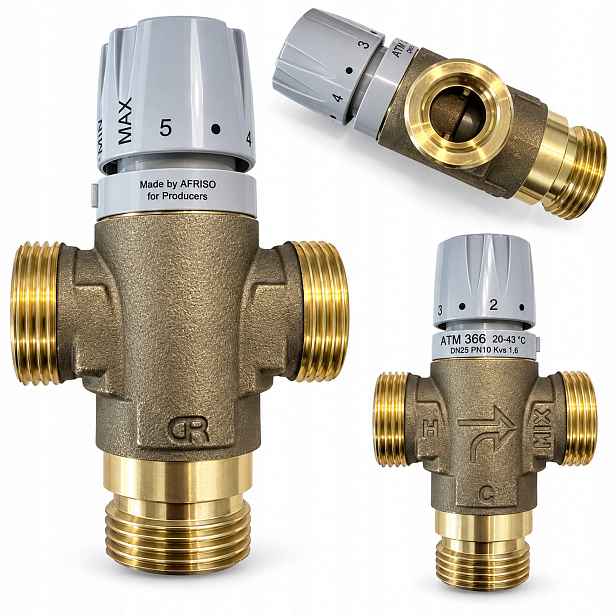 Termostatický Směšovací Ventil Atm 366 1 Cal 20-43°C Kvs 1,6 m³/h Afriso