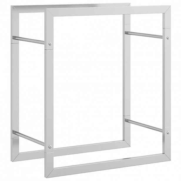vidaXL Stojan na palivové dřevo 50 x 28 x 56 cm nerezová ocel