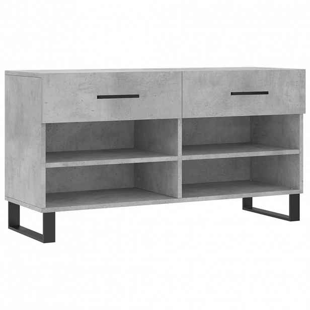 vidaXL Botník betonově šedý 102 x 35 x 55 cm kompozitní dřevo