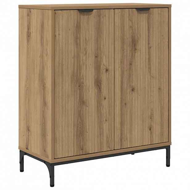 vidaXL Servírovací skříň Artisanový dub 69,5 x 33 x 82 cm
