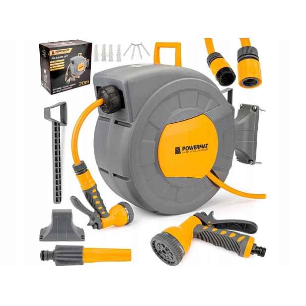 Automatický naviják s hadicí a příslušenstvím 20m 1/2" PM-ABNW-20M