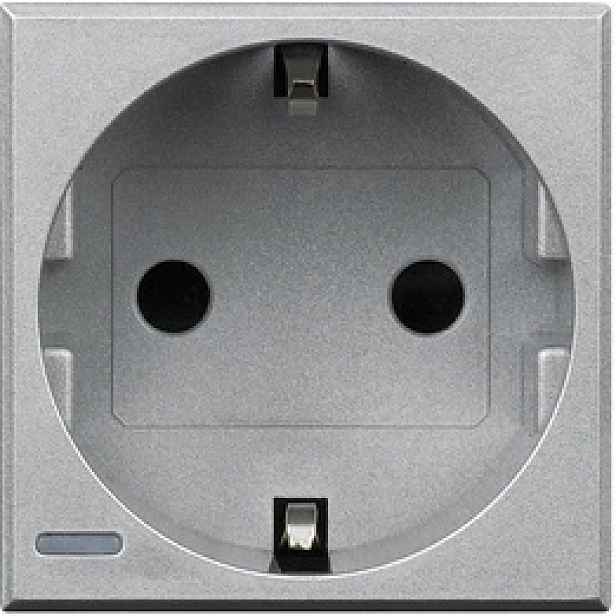 Axolute Zásuvka Schuko 2P Z 16A Aluminium Bticino HC4141