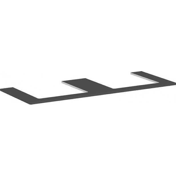 Deska pod umyvadlo Hansgrohe Xelu Q 136x1,6x55 cm šedá matná 54099910