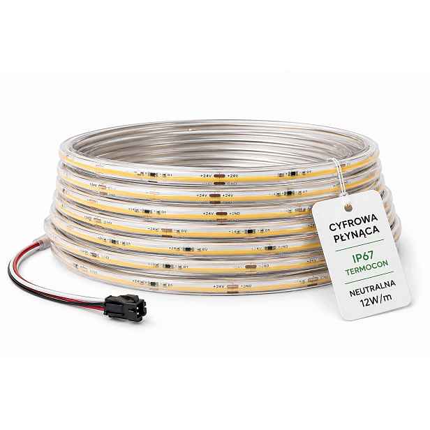 Led páska Cob termo IP67 24V 360d Magic Pixel Tekutá WS2811 digitální 10 m Nw
