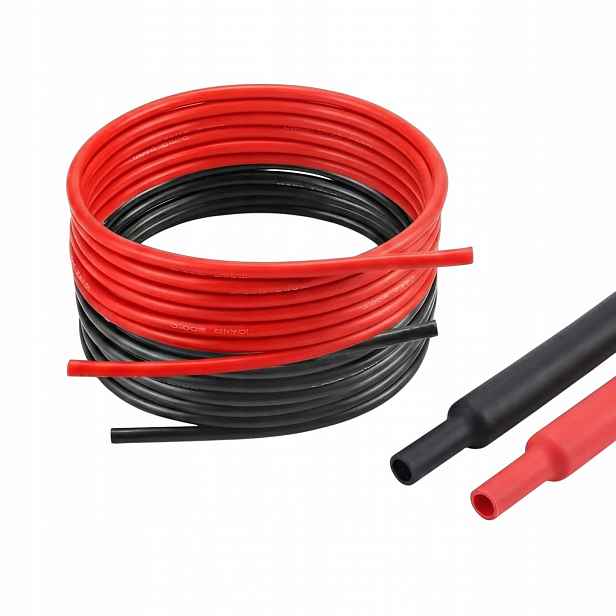 Silikonový kabel 13AWG pro solární panely camping power station 25-75A 10 m
