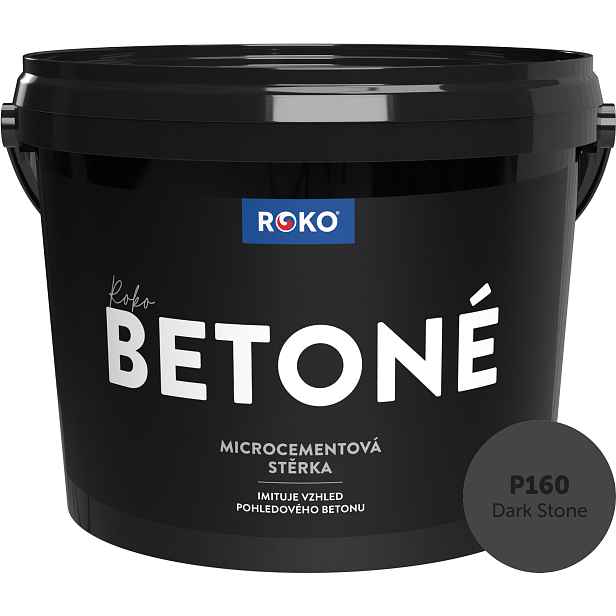 Stěrka dekorativní Roko Betoné P160 Dark Stone 14 kg